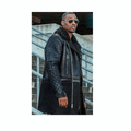 Pelle Pelle Black Encrusted Fur Leather Coat | Men Jacket