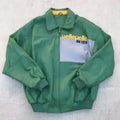 Men’s Green Leather Denim Jacket