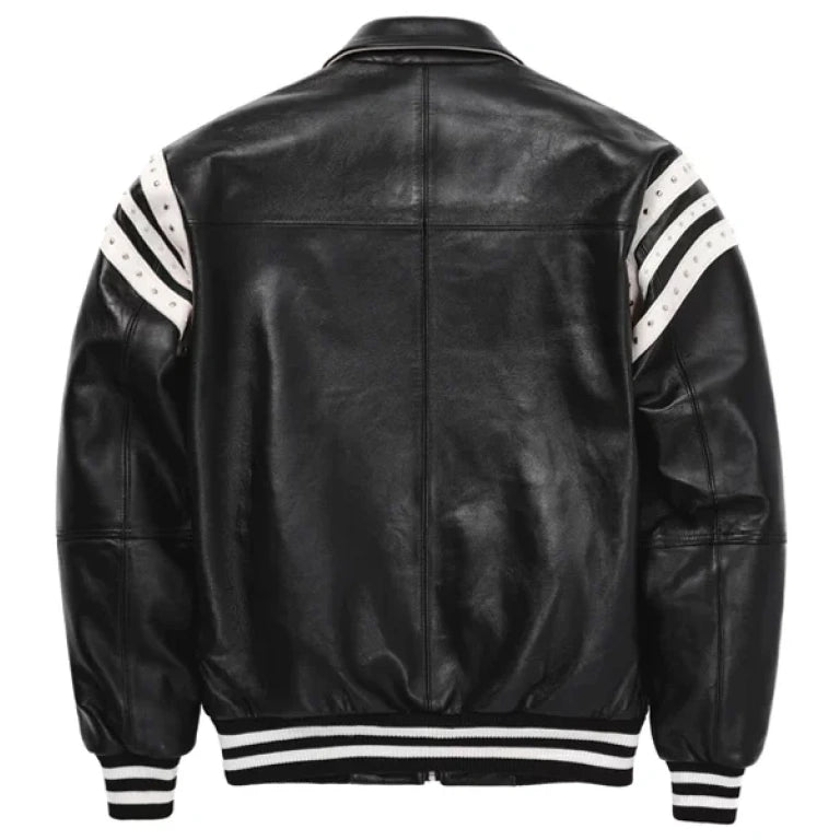 Pelle Pelle Encrusted Varsity Plush Black | Pelle Pelle Store