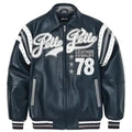 Pelle Pelle Navy Encrusted Varsity Jacket