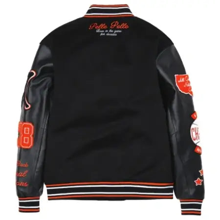 Pelle Pelle Patch Varsity Jacket – Black