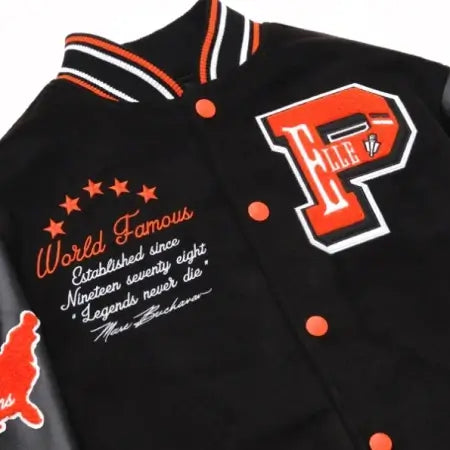 Pelle Pelle Patch Varsity Jacket – Black