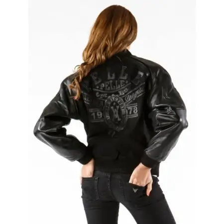 Women’s Black Wool Leather Jacket
