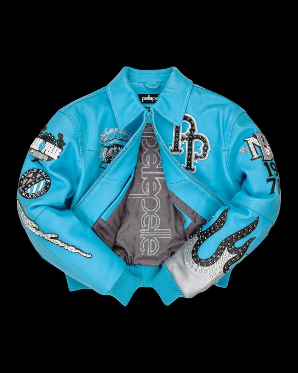 Blue Leather Jacket – Pelle Pelle