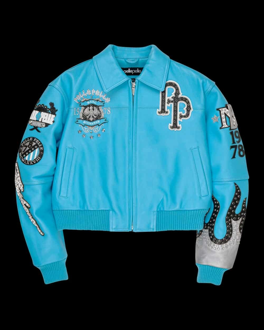 Blue Leather Jacket – Pelle Pelle