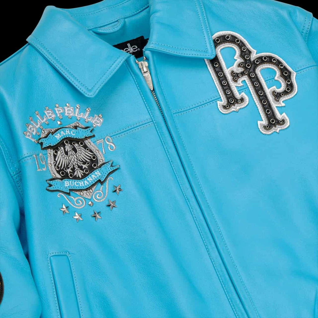 Blue Leather Jacket – Pelle Pelle