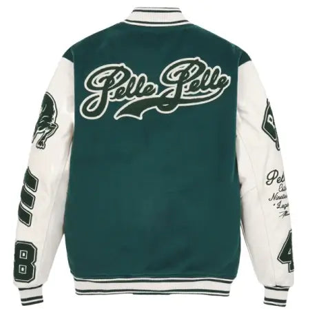 Pelle Pelle Classic Green-White Varsity Jacket