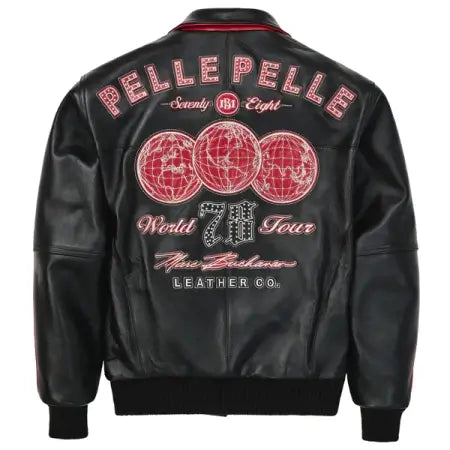 Pelle Pelle Red & Black Leather Jacket
