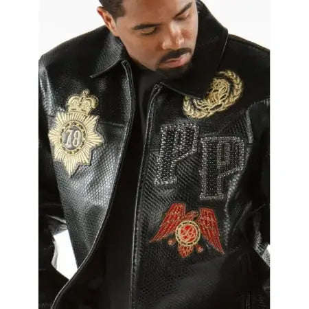 Pelle Pelle Python Leather Jacket for Men