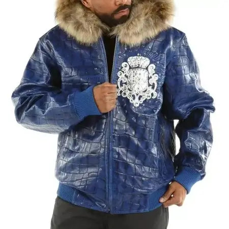 Pelle Pelle Crest Leather Jacket – Blue