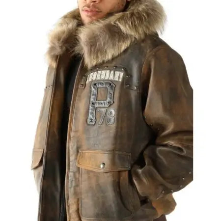 Pelle Pelle Fearless Brown Fur Hood Jacket