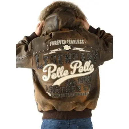 Pelle Pelle Fearless Brown Fur Hood Jacket