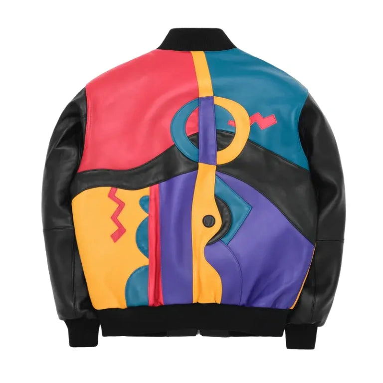 Pelle Pelle Picasso Plush Jacket | Red Blue Black