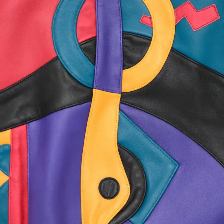 Pelle Pelle Picasso Plush Jacket | Red Blue Black