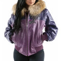 Pelle Pelle Women’s Purple Hooded Leather Jacket