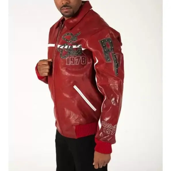 Red Legendary Pelle Pelle Leather Jacket