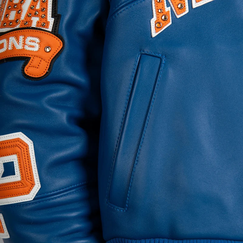 Pelle Pelle x FISLL for the city of knicks womens crop jacket