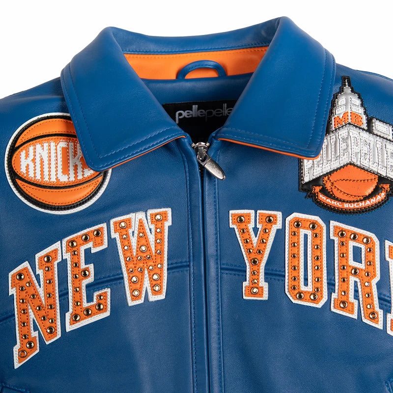 Pelle Pelle x FISLL for the city of knicks womens crop jacket