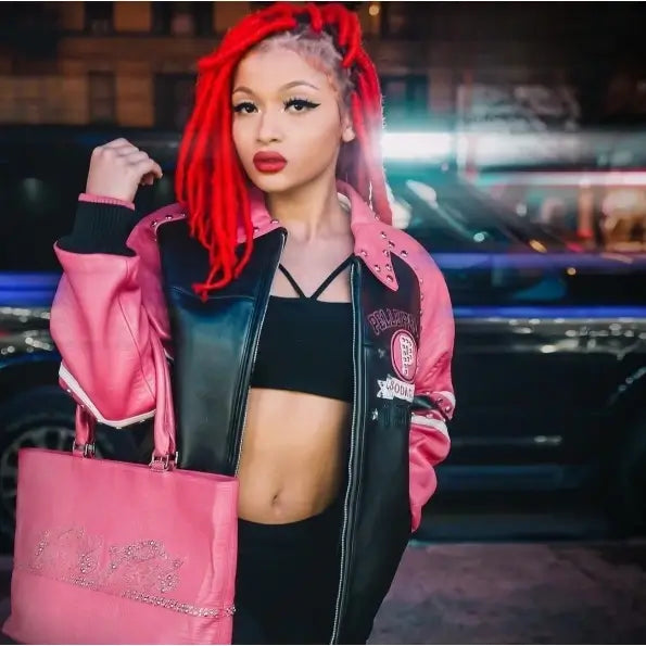 Soda Club Women’s Pink Leather Jacket