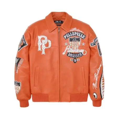Bruiser Orange Leather Jacket