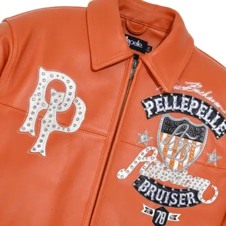 Bruiser Orange Leather Jacket