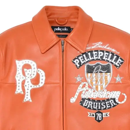 Bruiser Orange Leather Jacket