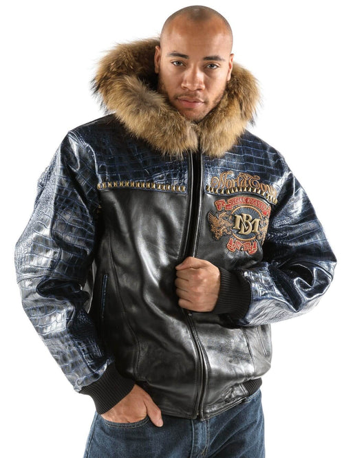 Pelle Pelle 40-Year Black & Blue Leather Jacket
