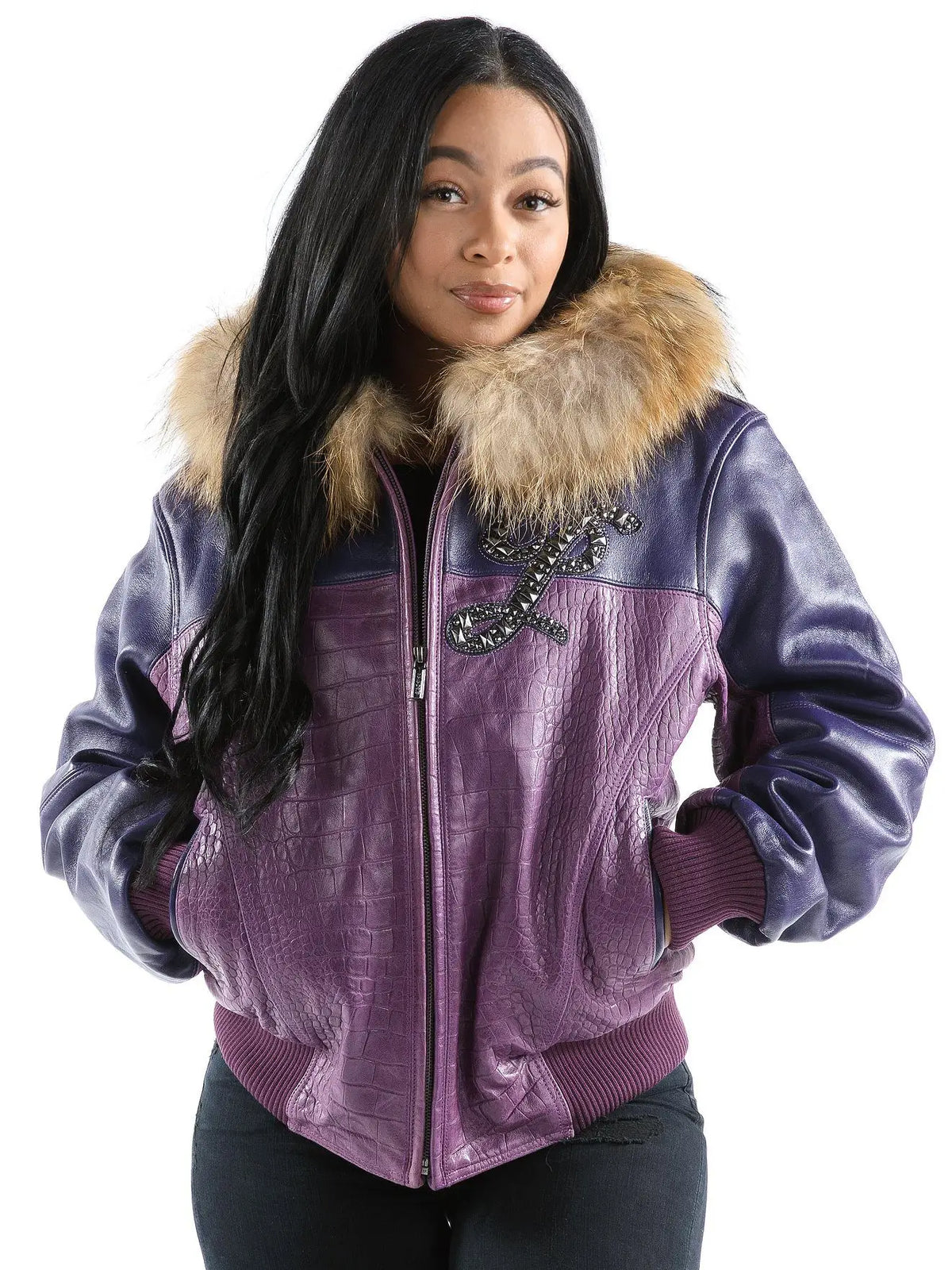 Morocco Fur Hooded Leather Jacket