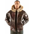 Pelle Pelle Brown Crocodile Leather Jacket