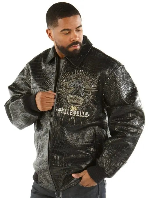 Pelle Pelle Grandmaster Croc Leather Jacket