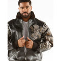 Classic Black Dragon Leather Jacket