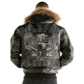 Pelle Croc Black Leather Jacket